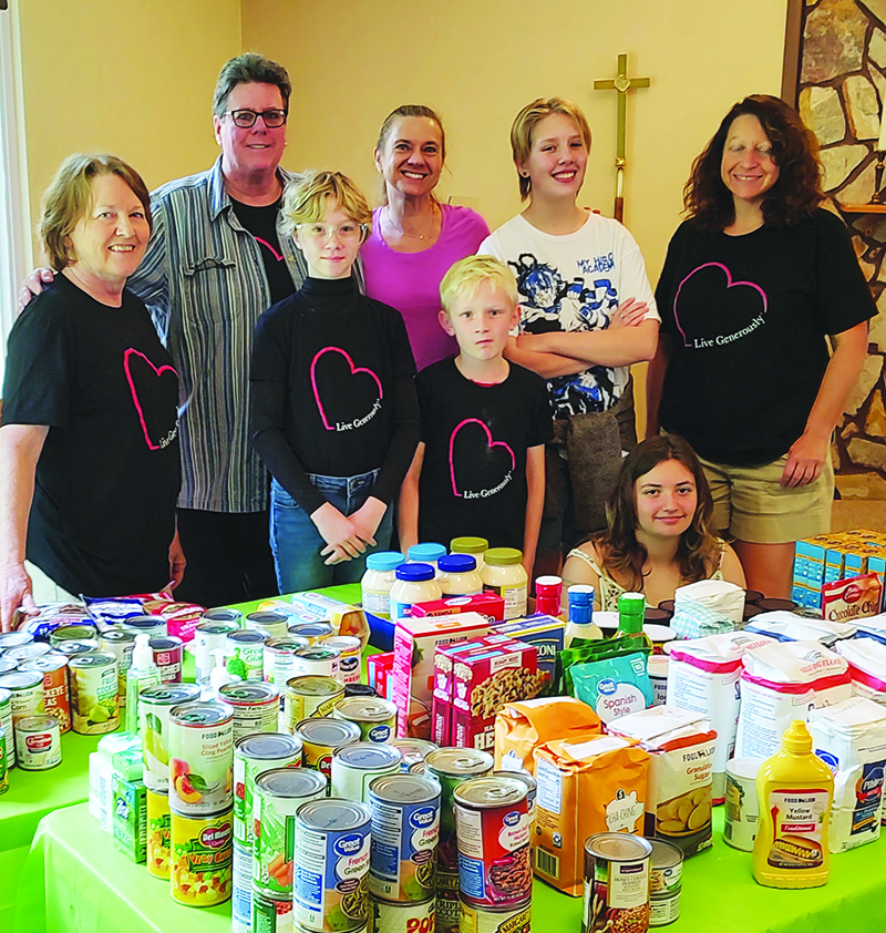 Holy Cross youth donate to food pantries Davie County Enterprise